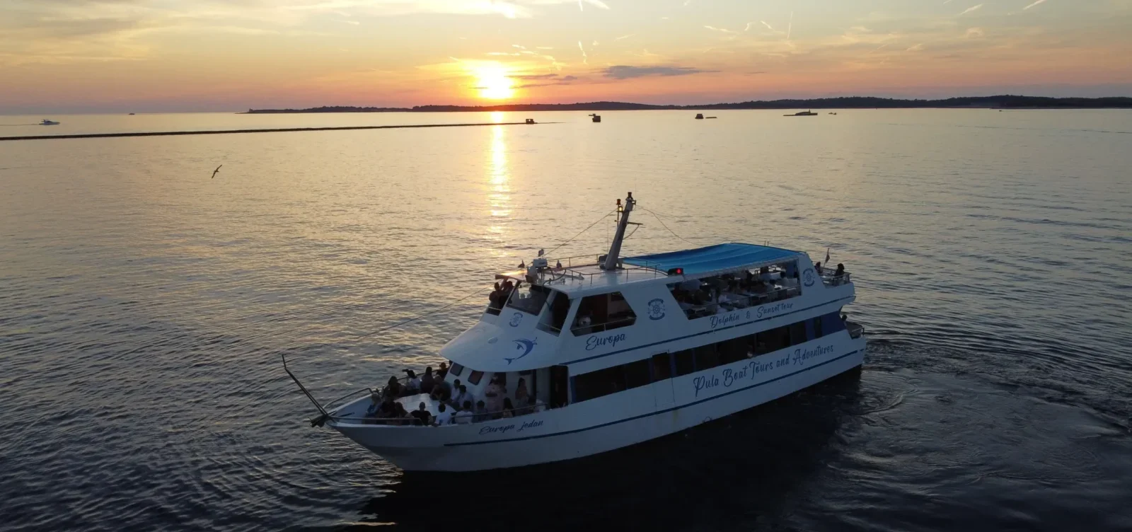 Boat Europa in Pula Harbour